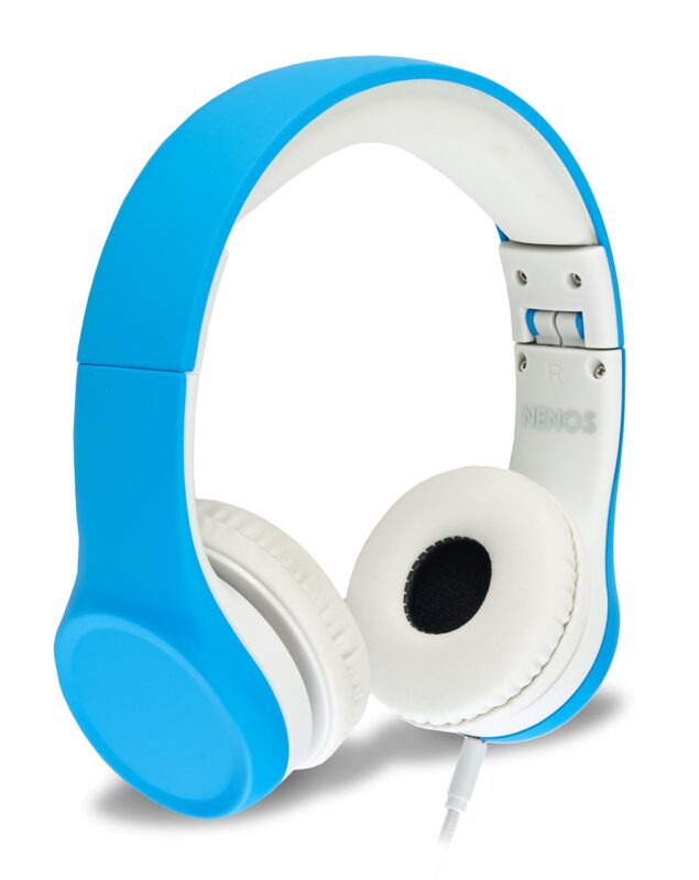 NENOS Children Headphones Kids Headphones Children's Headphones Over Ear Headphones Kids Computer Volume Limited Headphones for Kids Foldable (Blue) Blue