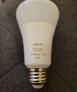 Philips Hue Smart 60W A19 LED Bulb - White and Color Ambiance Color-Changing Light - 3 Pack - 800LM - E26 - Indoor - Control with Hue App - Works with Alexa, Google Assistant and Apple Homekit White & Color Ambiance 3 Count (Pack of 1) Base Lumen (60W) 55 71q9Rw9a0EL