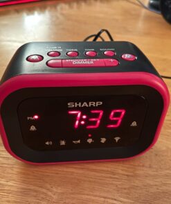SHARP Big Bang Super Loud Alarm Clock for Heavy Sleepers, 6 Extremely Loud Wake Up Sounds: Rooster, Bugle, Nagging Mom, Jackhammer, Siren, Beep – Up to 115db Volume, Red/Black with Red LED Display 28 71q9fVuWtJL