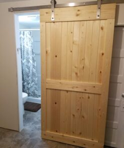 TMS 6 Foot Stainless Steel Country Sliding Barn Wooden Door Hardware Track Set 6 FT (72") 30 71qAGPgfhQL