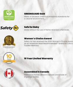 Safety 1st Heavenly Dreams Baby Crib & Toddler Bed Mattress, Waterproof Cover, Firm, Fits Standard Size Cribs & Toddler Beds, Blue 33 71qAdW9usbS 2