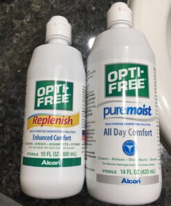 Opti-Free Replenish Multi-Purpose Disinfecting Solution with Lens Case, Twin Pack, 10-Fluid Ounces Each - 2 Count(Pack of 1) 10 Fl Oz - 2 Count(Pack of 1) 30 71qAkuU1h L