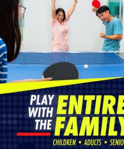 NIBIRU SPORT Ping Pong Paddles Set - Professional Table Tennis Rackets and Balls, Retractable Net with Posts and Storage Case - Pingpong Paddle and Game Table Accessories 2 Paddles+4 Balls+Net 14 71qAoihQh0L