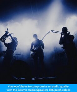 Seismic Audio Speakers ¼” to ¼” TRS Patch Cables, 25 Foot Patch Cables, Pack of 6, Multi Color Multi-Color 12 71qBa6WjFgS