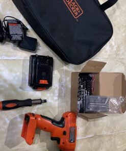 BLACK+DECKER 20V MAX* POWERCONNECT Cordless Drill Kit + 100 pc. Kit (BDC120VA100), Orange Drill Project Kit 39 71qCHJaB1sL