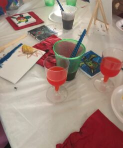 Party Essentials Disposable Hard Plastic Two Pieces Wine Glasses, 40-Count, 5.5-Ounce, Clear 40 Count (Pack of 1) 5.5 oz glass 24 71qD0eXDrsL