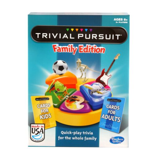 Hasbro Gaming Trivial Pursuit Game: Family Edition Board Game, Family Trivia Games for Adults and Kids, 2+ Players, Ages 8+ (Amazon Exclusive) Limited edition