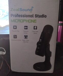 ZealSound Gaming USB Pink Microphone with Quick Mute for Phone Computer PC PS5,Studio Mic with Gain Control,Echo&Monitor Volume Adjust for Streaming Vocal Recording ASMR Podcast Video K66 26 71qE50txNL