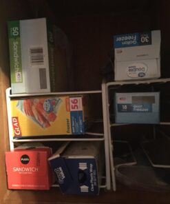 DecoBros Kitchen Wrap Organizer Rack,White (Small/Standard, 2-1/2" Box) White 31 71qEMEpf13L