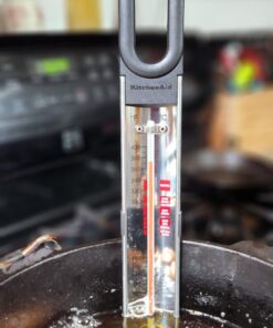 KitchenAid KQ907 Curved Stainless Steel Paddle Style Candy and Deep Fry Thermometer with pan clip, TEMPERATURE RANGE: 100F to 400F, Black 31 71qEsg71YL