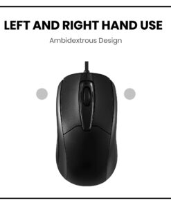 Perixx PERIMICE-209 3 Button USB Wired Mouse - Optical - 1000 DPI - 5.9 Ft Cable - Black 12 71qEx1IQG8L