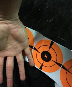 EasyShot Shooting Target Stickers-Adhesive Gun Targets for Shooting Targets for Rifle, Pistol, Air Pellet, Airsoft Guns Sticker BB Targets for Range Practice 4 Inch Orange Target Stickers 200pcs 20 71qEy8ES80L