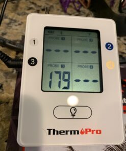 ThermoPro TP25 500ft Wireless Bluetooth Meat LCD Thermometer with 4 Temperature Probes Smart Digital Cooking BBQ Thermometer for Grilling Oven Food Smoker Thermometer, Rechargeable 4 Probes 59 71qGCGs5caL