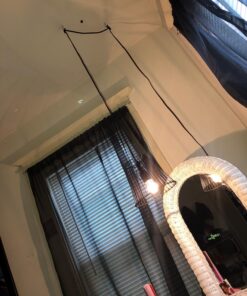 Lightingsky Extension Light Cord Hanging Lantern Pendant Lamp Cord Cable E26 Bulb Socket to 2-Prong US AC Power Cord with On/Off Switch (15 Feet, Black-1 Pack) 15 ft 28 71qGF2MH7VL