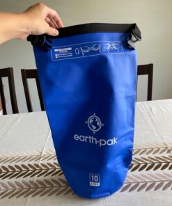 Earth Pak Waterproof Dry Bag - Roll Top Waterproof Backpack Sack Keeps Gear Dry for Kayaking, Beach, Rafting, Boating, Hiking, Camping and Fishing with Waterproof Phone Case 10L Blue 30 71qGLr7zVLL