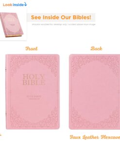 Alternative view of KJV Holy Bible, Giant Print Full-size Faux Leather Red Letter Edition - Thumb Index & Ribbon Marker, King James Version, Pink Leather Bound