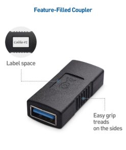Cable Matters 2-Pack USB 3.0 Coupler USB Female to Female Adapter Gender Changer 14 71qGv2MBUVL