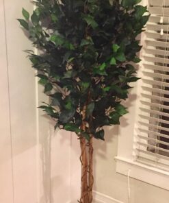 Nearly Natural 5931 6ft. Ficus Tree with Bamboo Planter,Green 10 71qHCWQ84QL