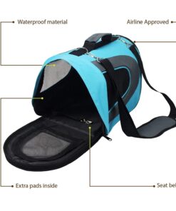 Alternative view of PET MAGASIN Soft-Sided Pet Travel Carrier (Airline Approved) for Cats, Small Dogs, Puppies and Other Pets by (Large, Blue)