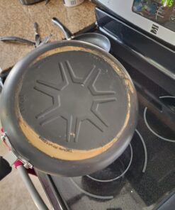 T-fal Ultimate Hard Anodized Nonstick Cookware Set 17 Piece Oven Safe 400F, Lid Safe 350F Pots and Pans, Dishwasher Safe Black 17-Piece 36 71qIy06dGsL