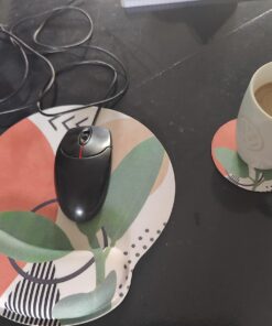 HOPONY Ergonomic Mouse Pad with Wrist Support Gel Rest, Comfortable for Computer, Laptop, Pain Relief with Non-Slip Rubber Base, 9 x 10 in,Modern Abstract Modern Abstract 25 71qJORmLceL