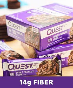 Quest Nutrition Double Chocolate Chunk Protein Bars, High Protein, Low Carb, Gluten Free, Keto Friendly, 12 Count 25 71qJgZlMA6L