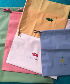 BINGONE Set of 5 Waterproof Drawstring Bag PE Plastic Folding Sport Home Travel Storage Use Medium 19 71qJyyJPXsL