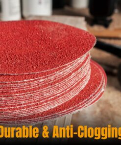 POWERTEC 110260 6 Inch PSA Sanding Discs, 100 Grit, Aluminum Oxide Adhesive Sandpaper for 4x36 Belt Sander, 10PK 10 PK 10 71qKD5zkT6L 1