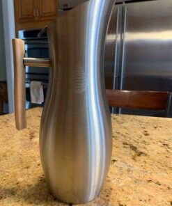 Invigorated Water pH Vitality Alkaline Water Filter Pitcher for Drinking Water Stainless Steel - Water Pitcher with Filter for Tap Water, High pH Filtered Purifier with Alkaline Filter - 1.9L (Silver) Silver 24 71qKtpgpSNL