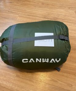CANWAY Double Sleeping Bag,2 Person Sleeping Bag Lightweight Waterproof with 2 Pillows for Camping, Backpacking, or Hiking for Adults or Teens Queen Size XL & XXL Army Green 37 71qLATGF14L