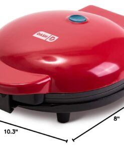 DASH 8” Express Electric Round Griddle for for Pancakes, Cookies, Burgers, Quesadillas, Eggs & other on the go Breakfast, Lunch & Snacks - Red 28 71qLGQnz6XL
