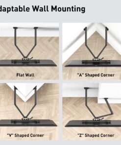 Perlegear Corner TV Wall Mount for Most 26-60 inch TVs up to 99 lbs, Full Motion Corner TV Mount with Dual Articulating Arms, Corner TV Bracket with Swivel Tilt Extension, Max VESA 400x400mm, PGCMF4 34 71qN02RFxuL