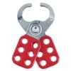 Master Lock 421 Lockout Tagout Hasp with Vinyl-Coated Handle and Extended Jaw, Red 1-1/2" Inside Jaw Diameter 22 71qNOXFQdKL