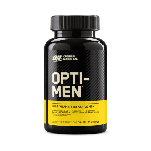 Optimum Nutrition Opti-Men, Vitamin C, Zinc and Vitamin D, E, B12 for Immune Support Mens Daily Multivitamin Supplement, 150 Count (Packaging May Vary) Unflavored 150 Count (Pack of 1)