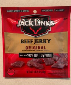 Jack Link's Beef Jerky, Original - Flavorful Meat Snack for Lunches, Ready to Eat - 7g of Protein, Made with Premium Beef - 0.625 Oz Bags (Pack of 5) 0.625 Ounce (Pack of 5) 29 71qO4NcqYEL