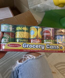 Melissa & Doug Let's Play House! Grocery Cans Play Food Kitchen Accessory ,3+ years- 10 Stackable Cans With Removable Lids 34 71qOJSaPD L