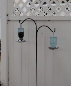 Ashman Shepherds Hook 65 Inch Two Sided Shepherd Hook, 1/2 Inch Thick, Super Strong, Rust Resistant Steel Hook Ideal for Use for Hanging Plant Baskets, Bird Feeders, and Weddings Pack of 1 24 71qORXCHq3L