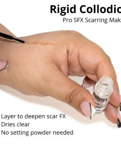 Mehron Makeup Rigid Collodion with Brush | Scarring Liquid | Scar Liquid | Liquid Scar Makeup | SFX Scar Makeup for Film .125 oz (4ml) 29 71qORaIidQL