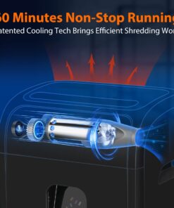 Paper Shredder for Home Office,VidaTeco 14-Sheet 60-Mins Micro Cut Shredder with US Patented Blade,Shred Card/CD/Clip/Staple,Shredder for Home Use Heavy Duty,AUTO Jam Proof,5.3-Gallon Pullout Bin(ETL) P4 14 Sheet 19 71qOdyjspL