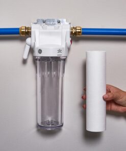 GE FXUSC Whole House Water Filter | Replacement for Water Filtration System | NSF Certified: Reduces Sediment, Rust & Other Impurities from Water | Replace Every 3 Months for Best Results | 2 Filters 1 Count (Pack of 1) 7 71qPIavdy1L