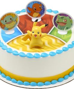 DecoSet® Pokemon Light Up Pikachu Cake Topper, 4 - Piece Decoration Set, Birthday Decorations For All Size and Shape Cakes Original Version 32 71qR1FClZL