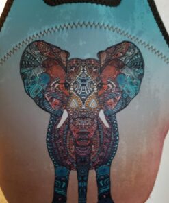 Artovida Artists Collective Insulated Neoprene Lunch Bag - Washable Soft Lunch Tote for Work and Picnic - Design by Monika Strigel (Germany) Elephant - Classic Monika Strigel Elephant 19 71qS2j0M7LL