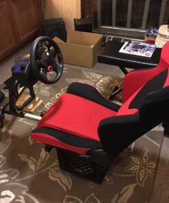OpenWheeler GEN3 Racing Wheel Simulator Stand Cockpit Red on Black, Video Game Controller, Fits All Logitech G923, G920, Thrustmaster, Fanatec Wheels, Compatible with Xbox One, PS4, PC Platforms. 75 71qSUFYtOcL