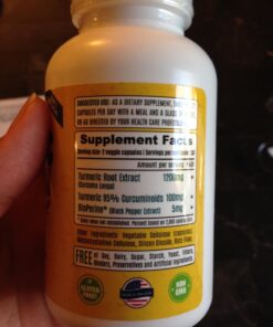 Turmeric Curcumin with BioPerine 1500mg - Natural Joint & Healthy Inflammatory Support with 95% Standardized Curcuminoids for Potency & Absorption - 60 Capsules with Black Pepper 26 71qSm82OC5L 3