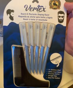 Beard Shaping Tool Razor Mustache - Straight Edge Travel Razors For Bags Grooming Kit Blade Trimmer For Men After Black Color Dye Balm Oil Wash Replacement Disposable Stainless Steel Eyebrow Clippers 39 71qSuMTfYmL