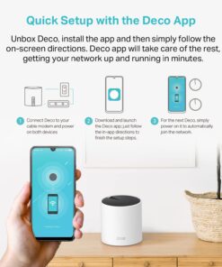 TP-Link Deco AX3000 WiFi 6 Mesh System - Covers up to 4500 Sq.Ft, Replaces Wireless Router and Extender, 3 Gigabit Ports per Unit, Supports Ethernet Backhaul (Deco X55, 2-Pack) 2 Pack 14 71qU2uM6eaL