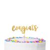 Amscan Gold Congrats Cake Topper - 6 1/2" x 6 1/4" | 1 Pc. 4 71qUWcVHFTL