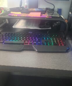 Rii Gaming Keyboard and Mouse Combo,LED Rainbow Backlit USB Wired Computer Keyboard 104 Key,Spill-Resistant Design,Ergonomic Wrist Rest Keyboard Mouse Set for Windows PC Gamer. Black 21 71qUu26I3qL