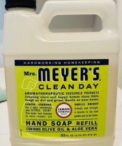 Mrs. Meyer's Clean Day Liquid Hand Soap Refill, Cruelty Free and Biodegradable Formula, Lemon Verbena Scent, 33 oz 30 71qVk6zFWML