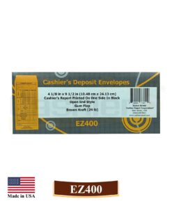 1000 Cashier Depot EZ400 Cashier's Deposit Envelope, 10 Brown Kraft Envelope, 4 1/8" x 9 1/2", Heavy 24 LB, 1000 Envelopes 8 71qVrgPCDIL
